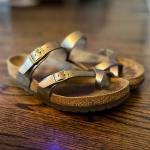 Gold Birkenstock Mayari sandals sz 39